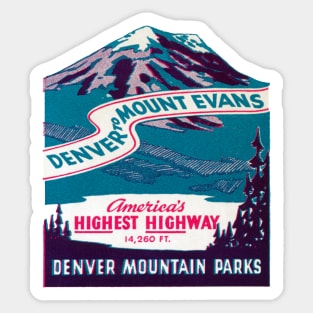 1940's Mount Evans Road, Colorado Sticker